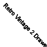 Retro Vintage 2 Drawer Chest Bedside Table Bedroom Living Room Fargo